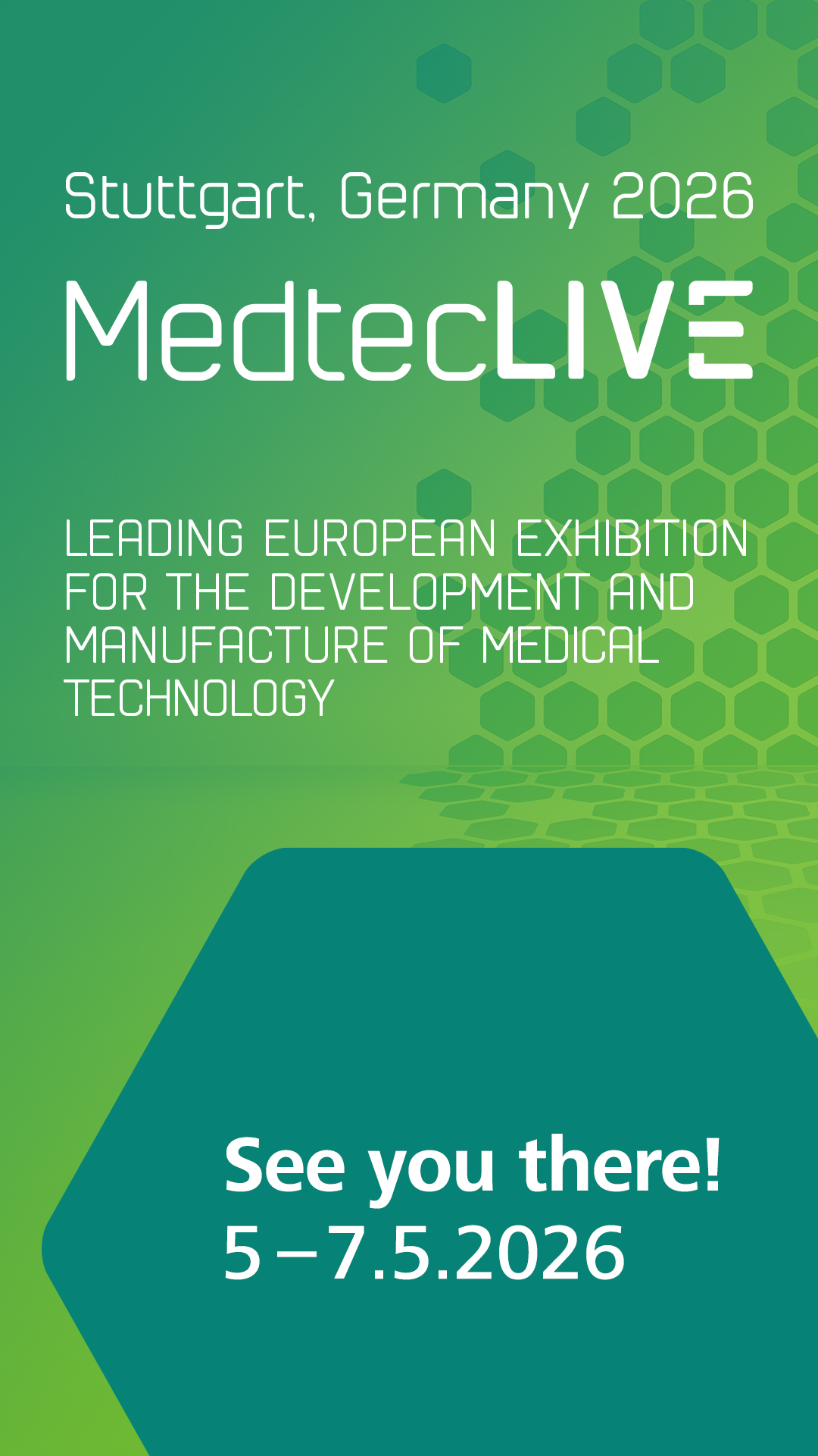 Iepazīstieties ar mums Medtec LIVE 2026 Štutgartē! 