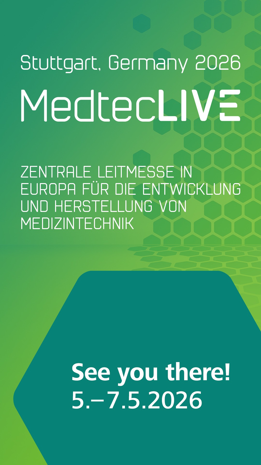 Treffen Sie uns auf der MedtecLIVE 2026 in Stuttgart!